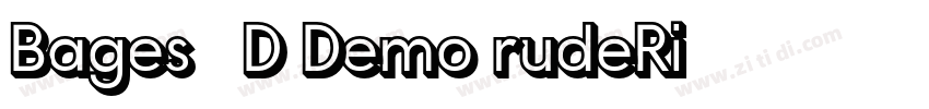 Bages 3D Demo rudeRi字体转换